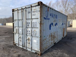20′ x 8′ x 8.5′ Tall– **AS IS**Door Seals Show Light** Used Shipping / Storage Container – GRAY