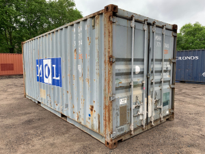 20′ x 8′ x 8.5′ Tall –Used Shipping / Storage Container-Wind and Watertight – Blue