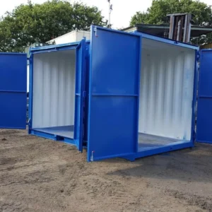 Rare Size 15x8 Ft Secure Container With Lock Box. Extra Double Doors.