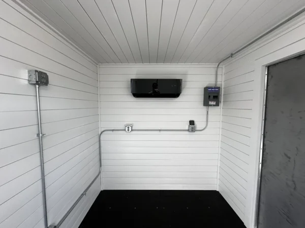 20 ft 20’ Slate Gray Shiplap 120V Shipping Container Office Mini Split - Image 7